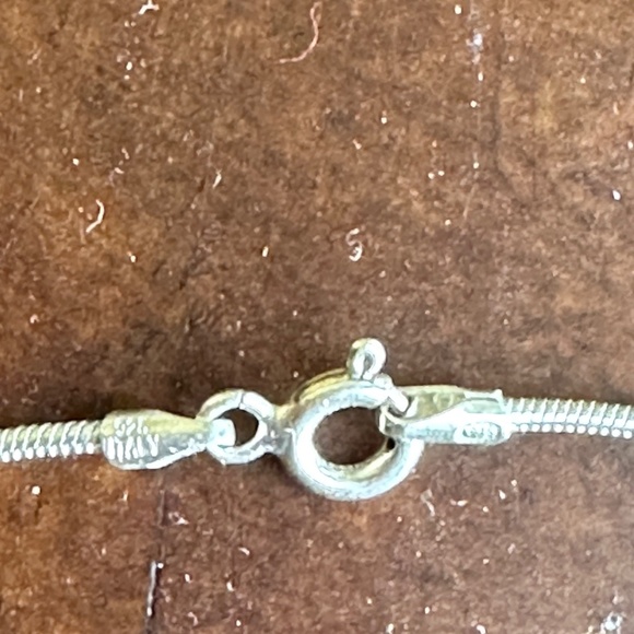 Sterling Silver Italian Necklace with Gemstones - Picture 7 of 12